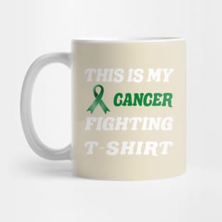 liver Cancer emerald Ribbon Fighting Mug